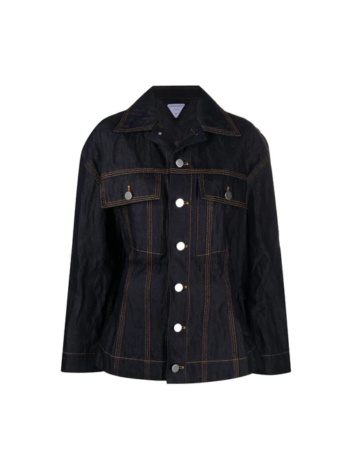 Cinched Waist Denim Jacket