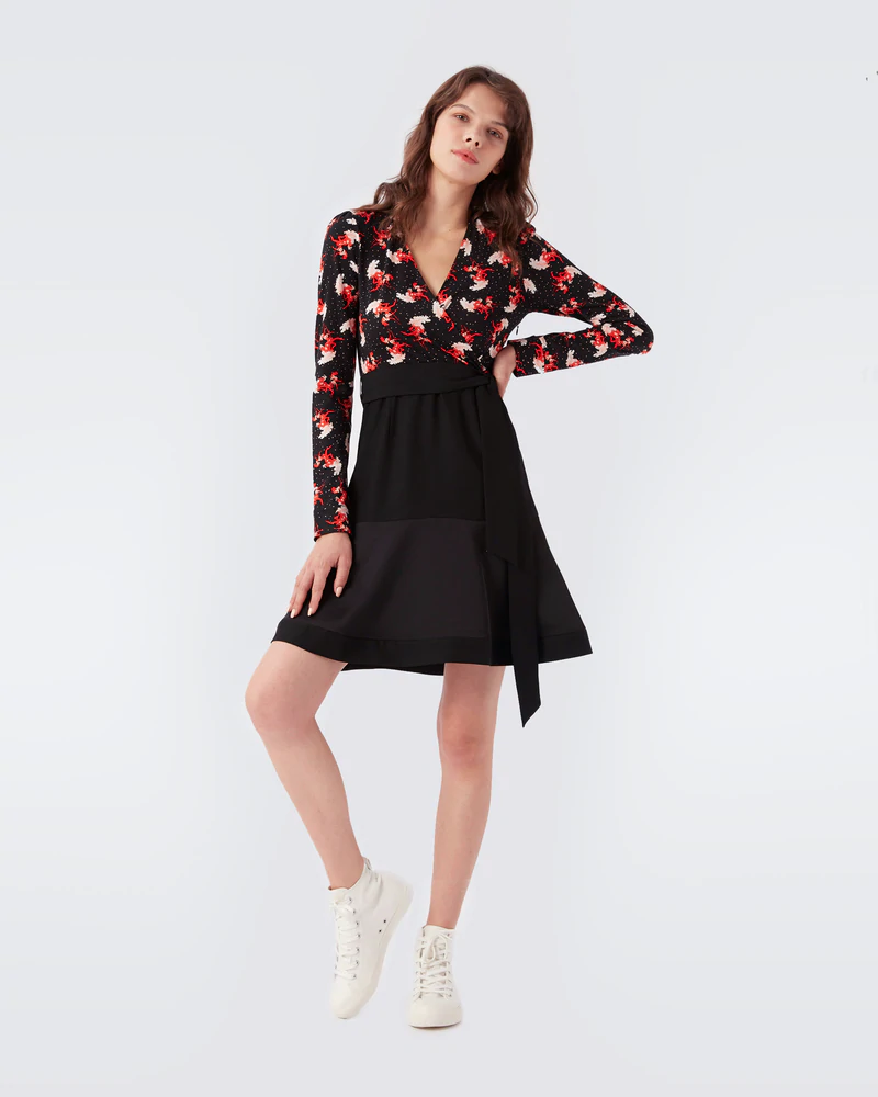 Adelisa Faux Wrap Mini Dress