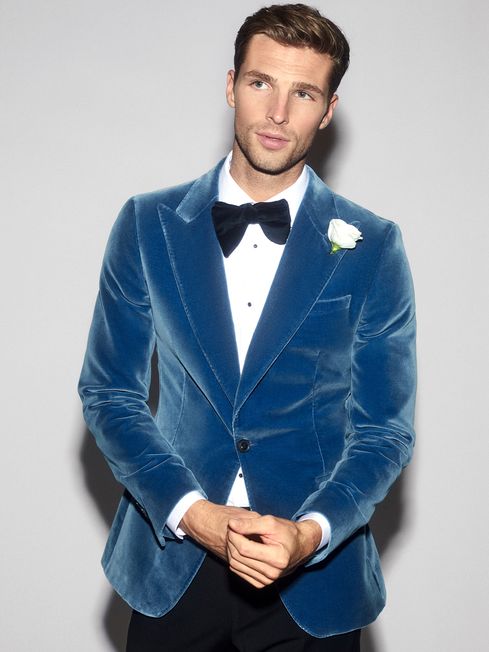 Velvet Single Breasted Blazer