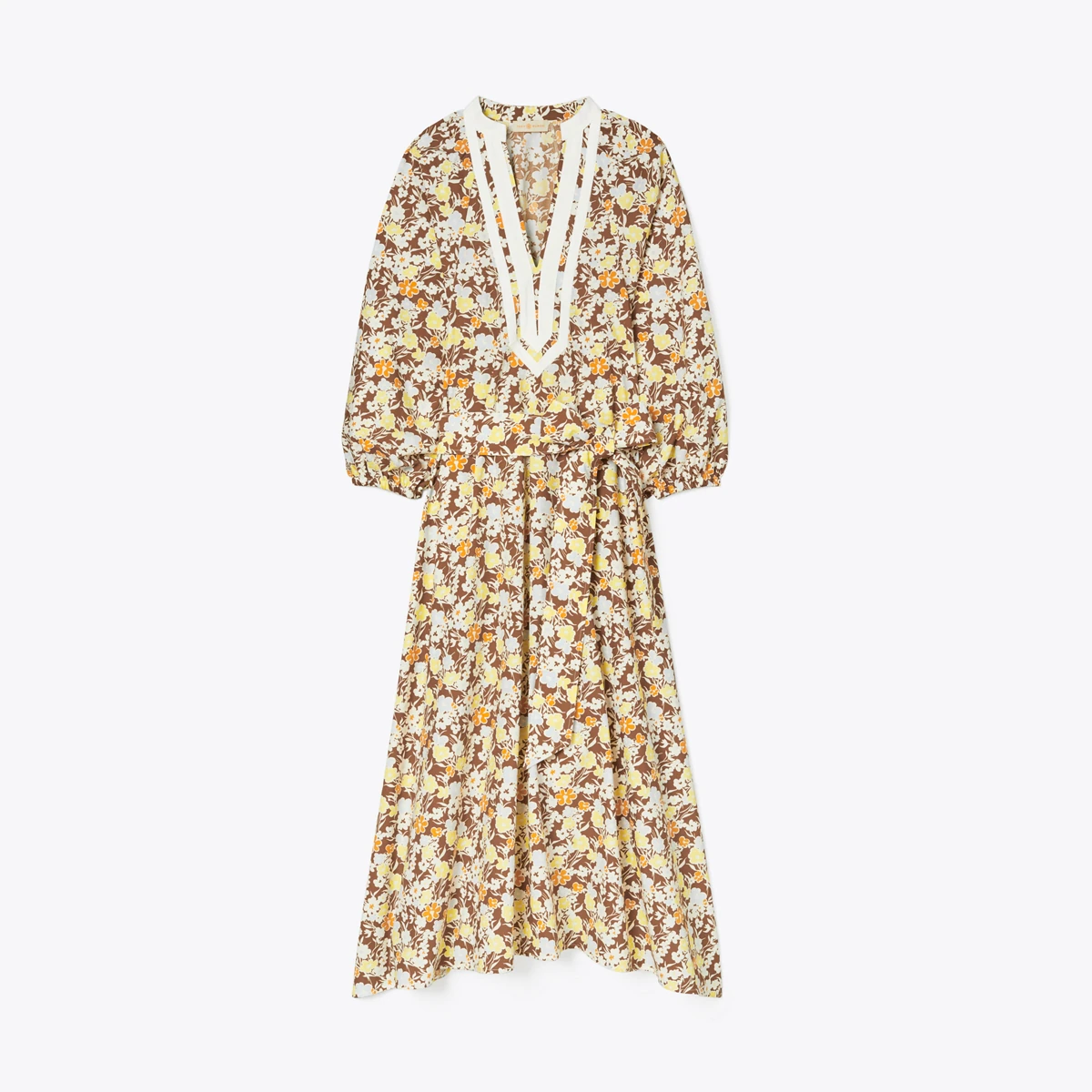 Printed Balloon Sleeve Dress