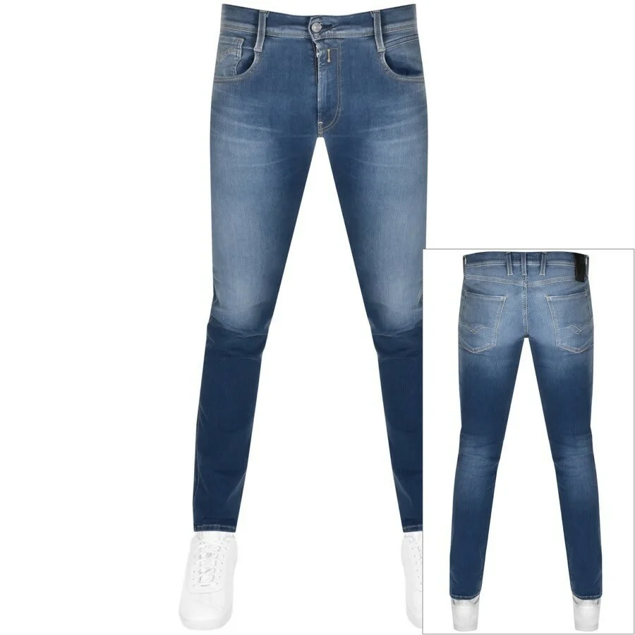 Replay Anbass Hyperflex Jeans Blue