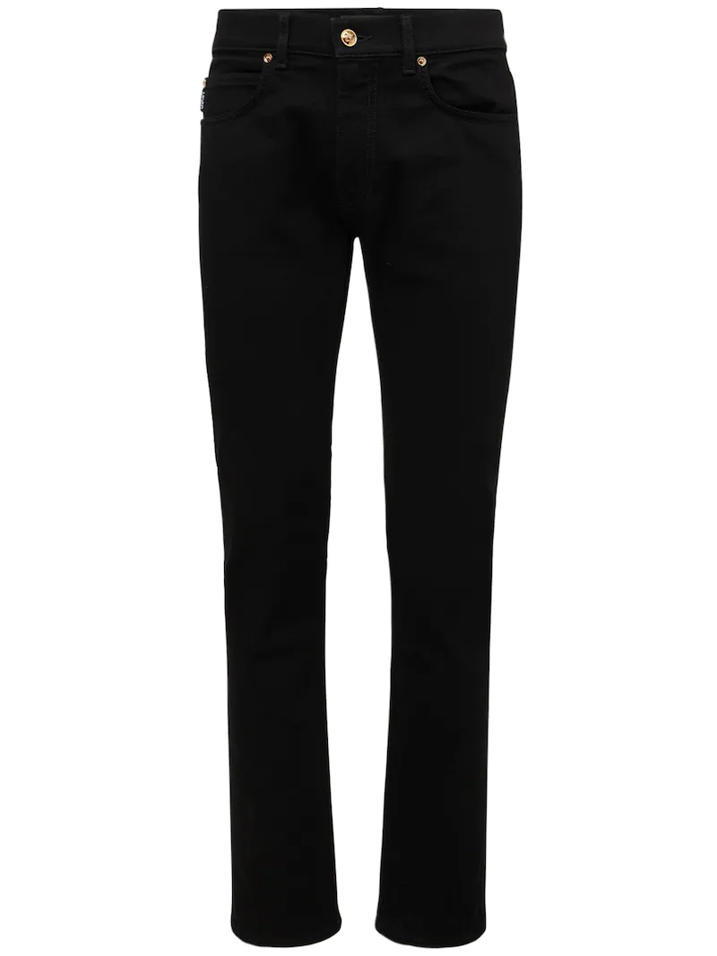17.5cm Straight Cotton Denim Jeans