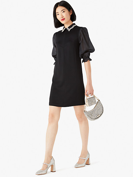 Embellished Collar Shirtdress