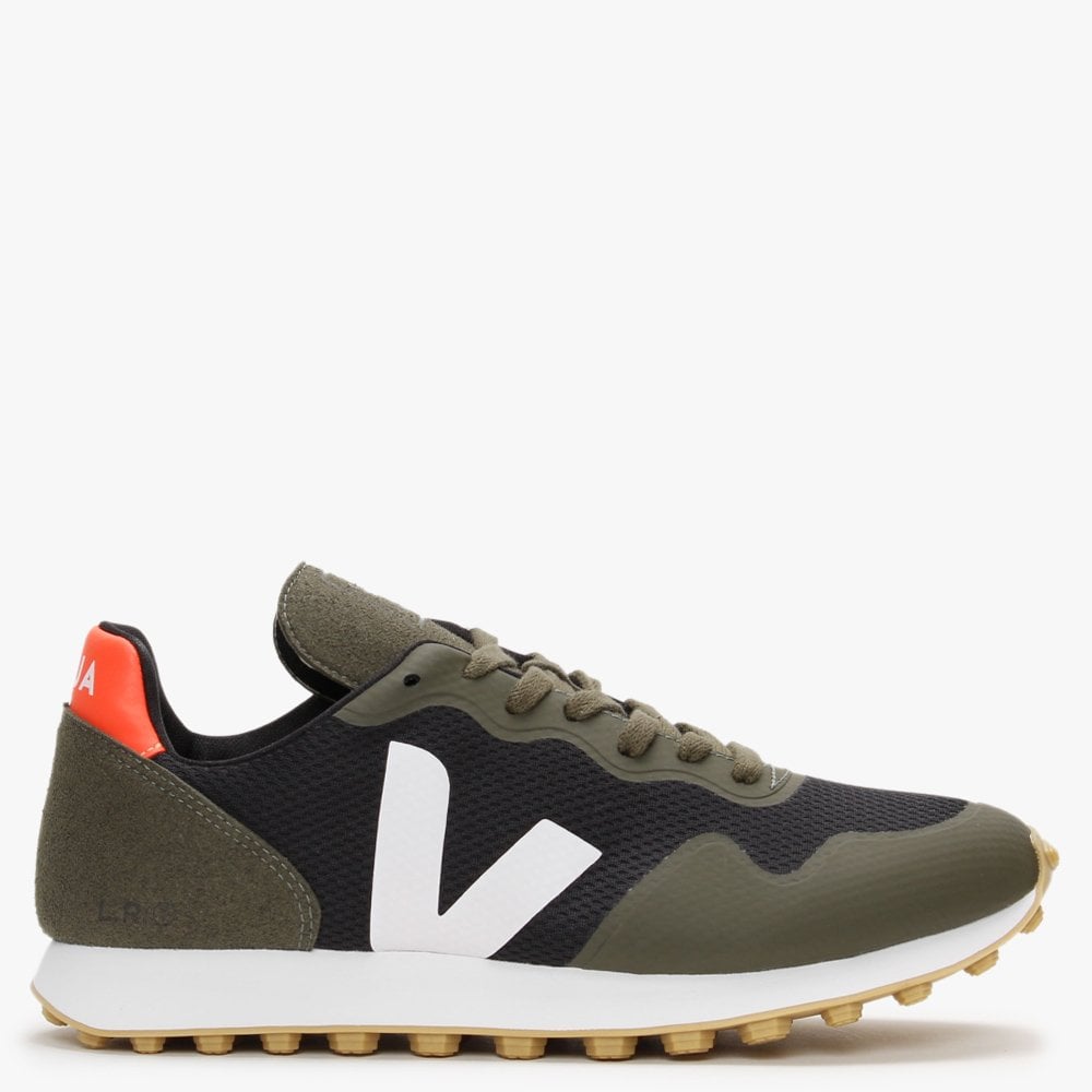 Men’s SDU RT Vegan Alveomesh Black White Kaki Trainers