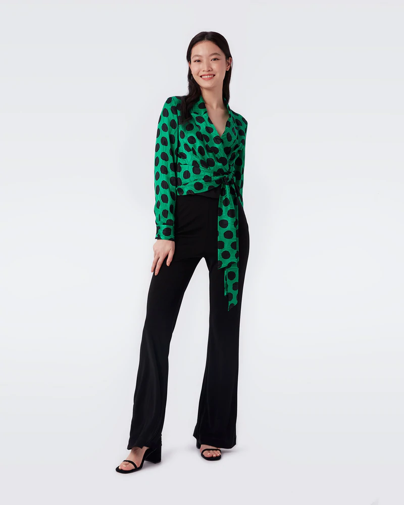 Vera Crepe De Chine Wrap Top