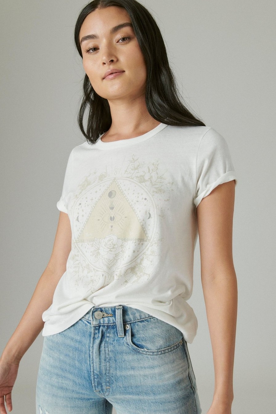 Feminine Triangle Classic Graphic Crew
